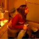 A cute girl allows her friend to videotape her peeing on the toilet.